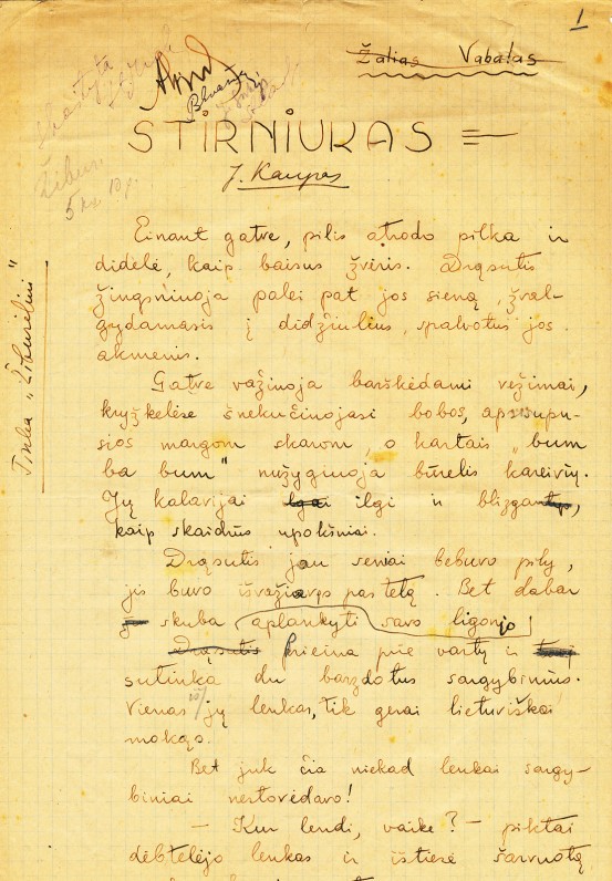 J. Kaupo rankraštis