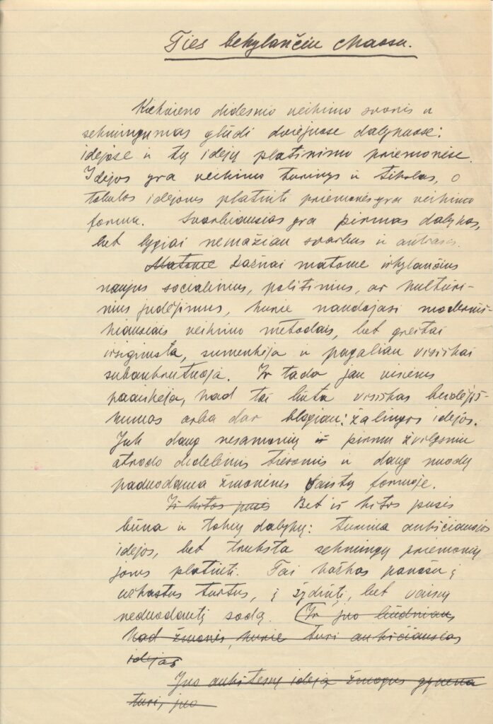 J. GRUŠO RAŠINYS „TIES BEKYLANČIU CHAOSU“