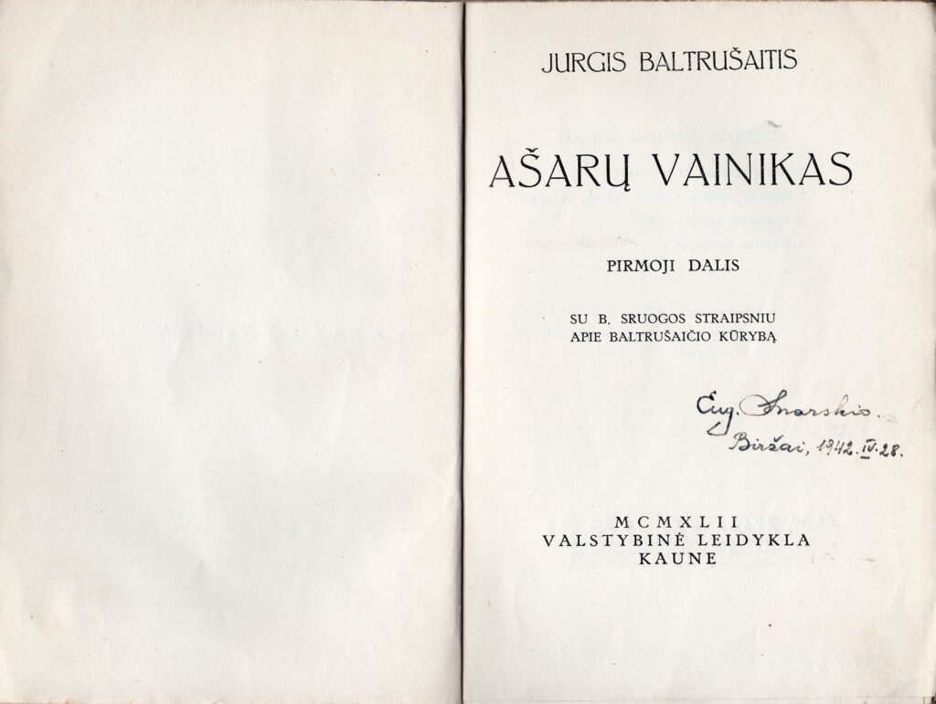 Dail. V.K. Jonynas. MLLM 28325