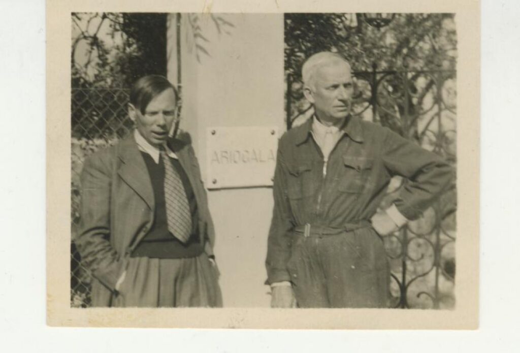 Jonas Aistis ir J. Savickis. Prancūzija, 1943 m.