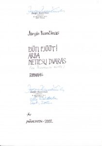 Jurgio Kunčino romano „Pjūti fjūūt! arba Netiesų dvaras” fragmentas