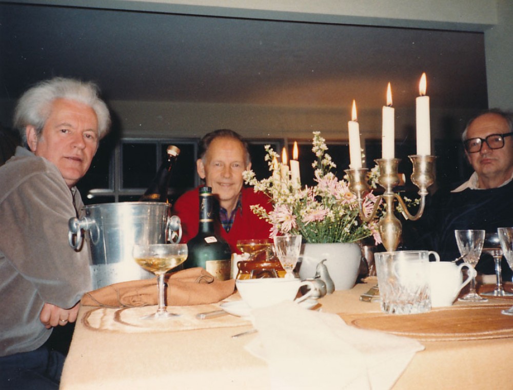 K. Ostrauskas, A. Nyka-Niliūnas ir V. Kavolis. JAV, 1988 m.