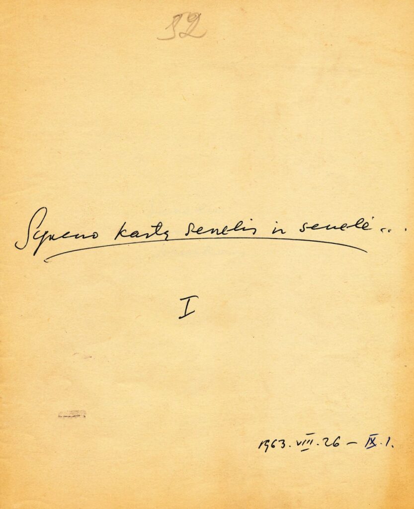 K. Ostrausko rankraštinio sąsiuvinio viršelis
