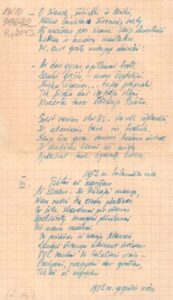 L. Matuzevičiaus kūrybinis rankraštis