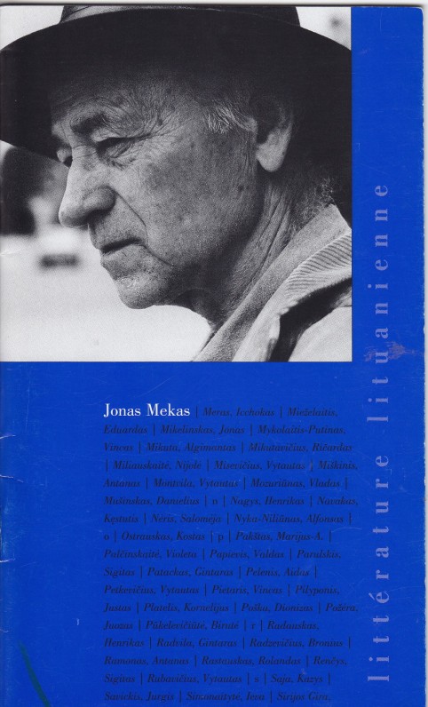 Lankstukas apie J. Meką, prancūzų k. Paryžius, 2003 m.