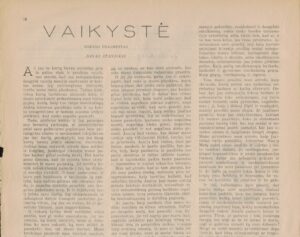 Literatūros lankai. 1952 m. V. Janavičiaus debiutinio romano Jaunystė fragmentas. MLLM 33134