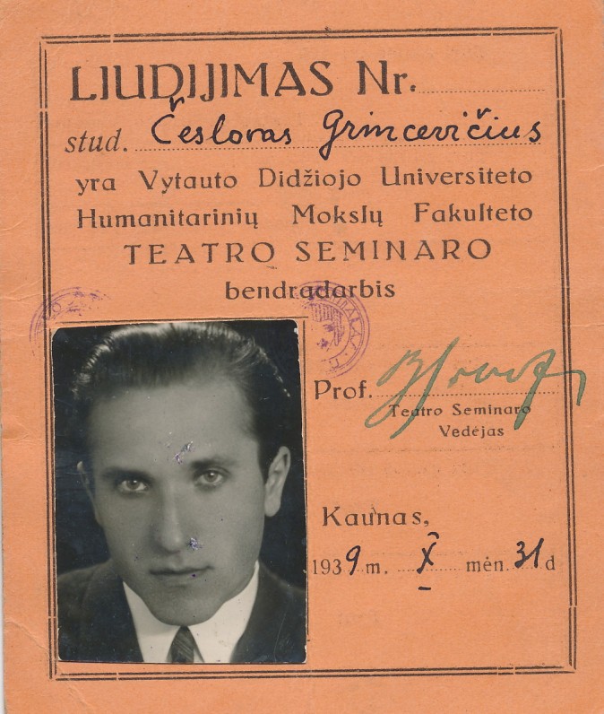 Liudijimas. 1939 m.