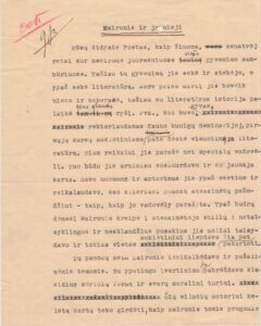 S. Būdavo prisiminimai apie J. Mačiulį-Maironį. MLLM 12837