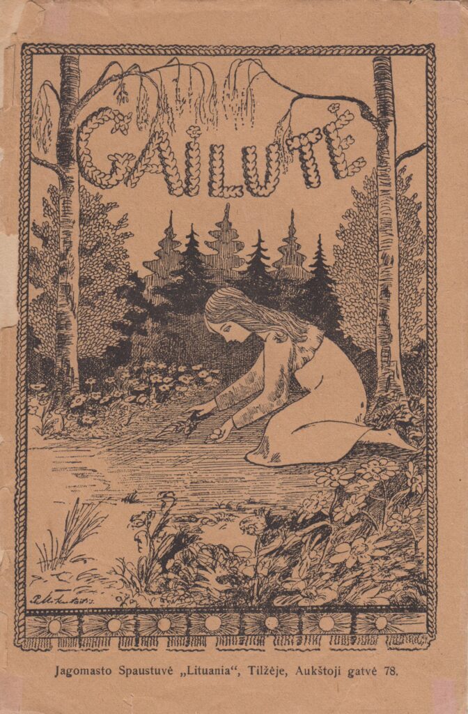 A. Giedrius. Gailutė. Tilžė: Jagomasto spaustuvė „Lituania“, 1921 m. MLLM 3204