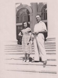 O. Miciūtė ir J. Šutovičius. Minskas, 1956 m. MLLM 43935
