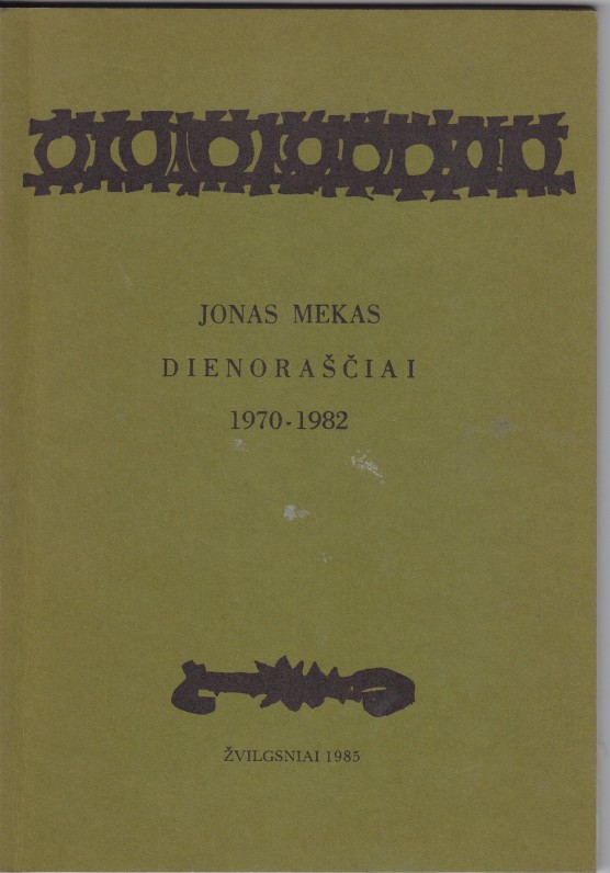 Niujorkas, 1985 m. Su dedikacija Jurgio Blekaičio žmonai Gražinai