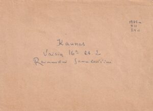 R. Samulevičiaus laiško vokas. 1975-12-24. MLLM 141479