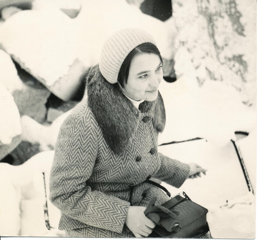 Onė Baliukonė prieš pasirodant pirmajai knygai. Vilnius, 1970 m.