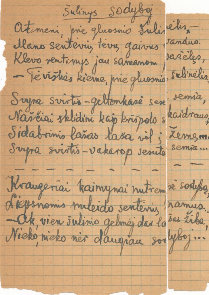 P. Orintaitės rankraštis 3