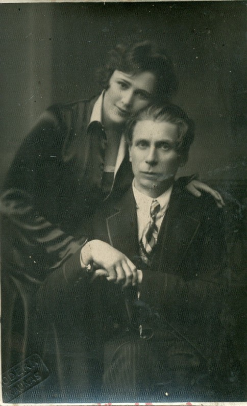 P. Vaičiūnas su žmona Teofile Vaičiūniene. Kaunas, 1926 m.