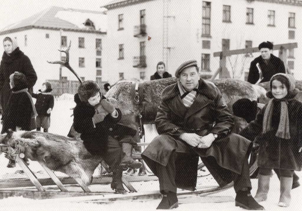 Pasivažinėjimas su elniais. Inta, 1963 m.