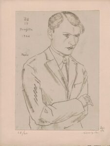 Piešinys. Dailininkas Foujita. Paryžius. 1926 m.
