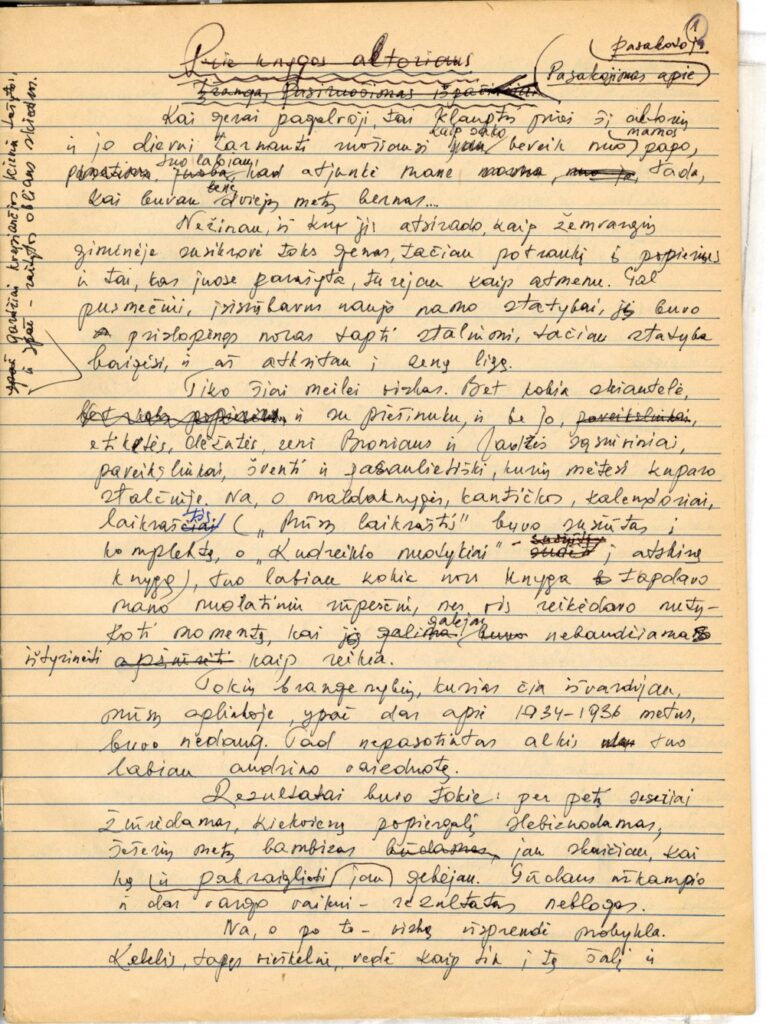 Poeto prisiminimai „Kai gerai pagalvoji“
