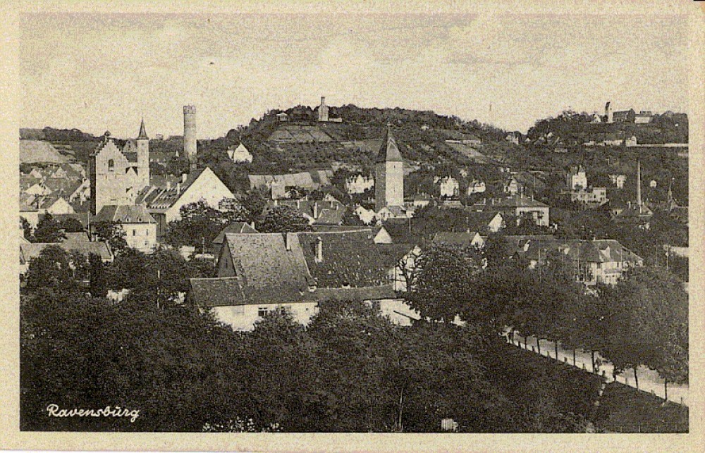 Ravensburgas. Iš Bern. Brazdžionio atvirukų kolekcijos…
