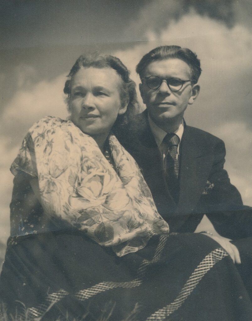 Su žmona Nele Mazalaite. Vokietija. Apie 1946 m.