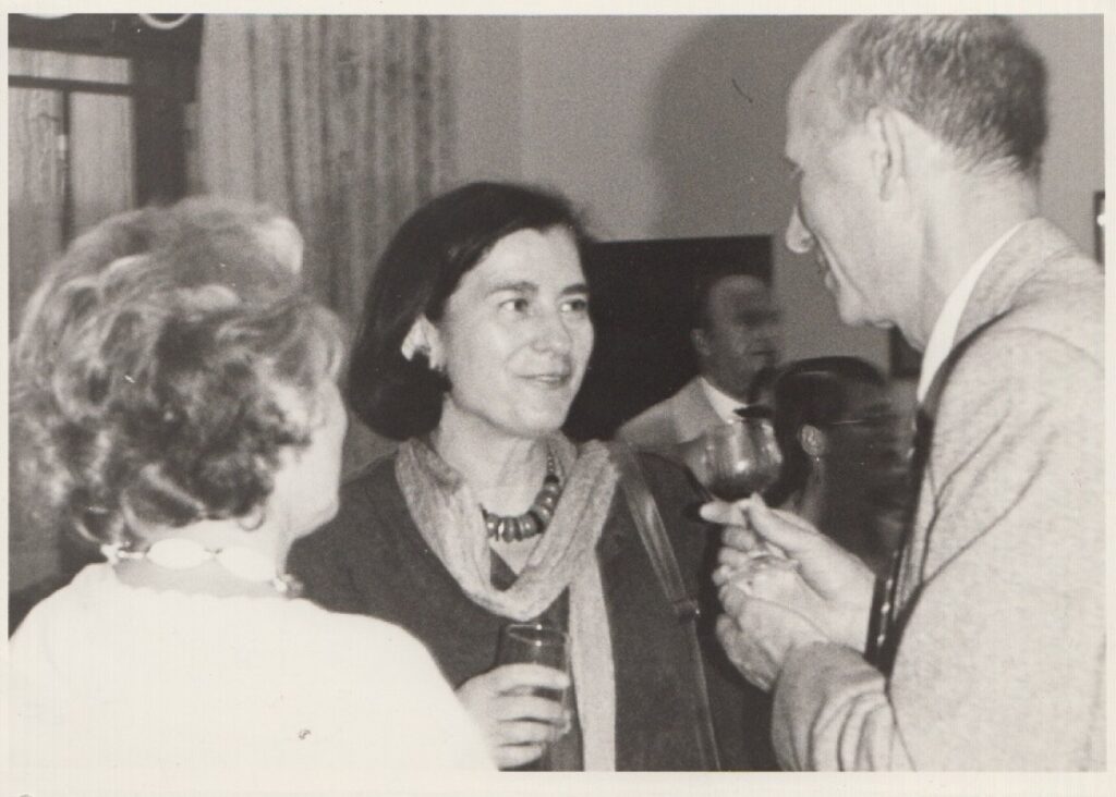 Tarptautinė literatūros konferencija Berlyne. Su rašytoja K. Wolf. 1987 m. H. Leistner nuotrauka