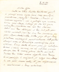 V. Janavičiaus laiškas A. Nykai-Niliūnui. MLLM 133452 ER