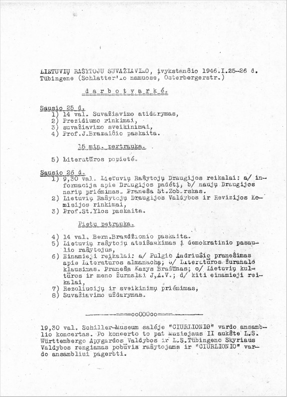 V. Kazokas kartu su S. Santvaru, A. Nyka-Niliūnu, B. Gražuliu priklausė grupei, rengusiai Lietuvių rašytojų draugijos suvažiavimą