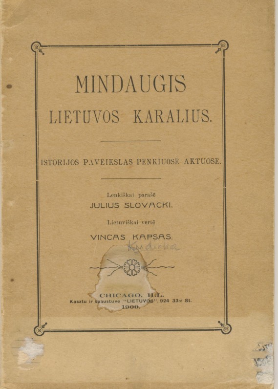 V. Kudirkos vertimas iš lenkų kalbos