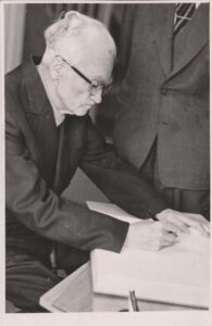 V. Mykolaitis-Putinas Kaune, B. Sruogos mirties metinių minėjime, 1966 m.