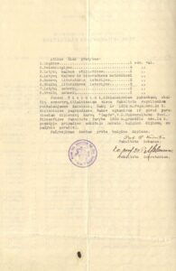 VDU Teologijos-filosofijos fakultetas. Pažymėjimas Nr. 2, išduotas Juozui Tininiui. 1936 m. sausio 10 d.