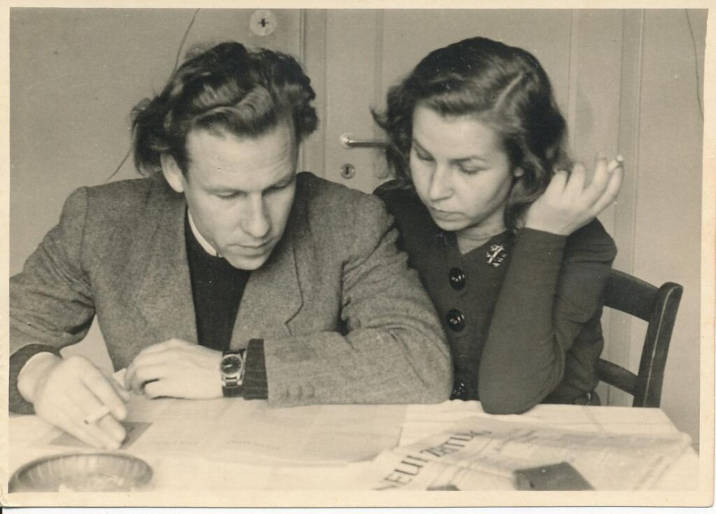 Z. Nagytė su broliu Henriku. Freiburgas, 1948 m.