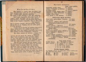 1884 METŲ „AUŠROS“ KALENDORIUS