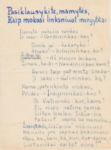 B. BRAZDŽIONIO EDUKACINIAI EILĖRAŠČIAI