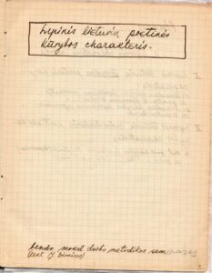 H. NAGIO KONSPEKTŲ SĄSIUVINIS