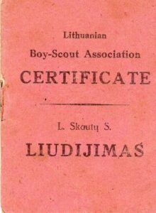 J. JANAVIČIAUS SKAUTŲ SĄJUNGOS LIUDIJIMAS