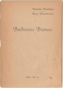 PIRMOSIOS B. BRAZDŽIONIO PUBLIKACIJOS