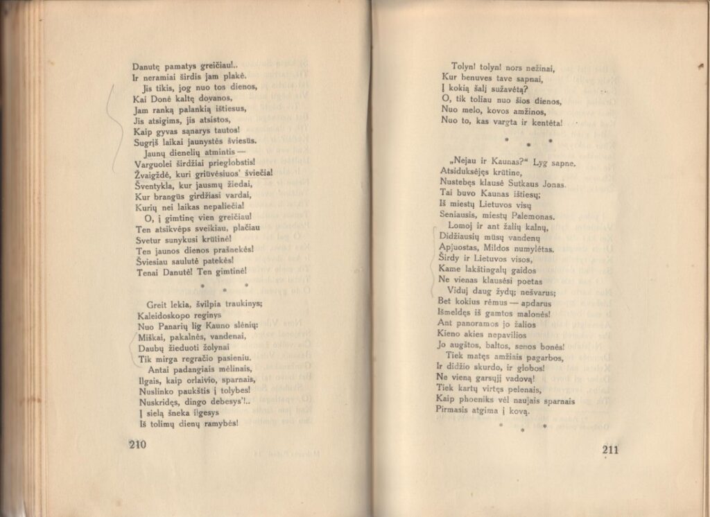 „Maironio raštai“. Kaunas, 1926 m., p. 210–211