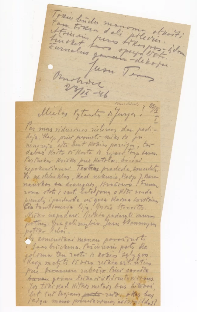 Tėčio laiškas sūnums, 1946-02-23. MLLM P69126 ER2